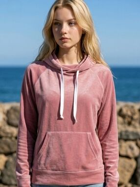 Nomadic Traders Nautical Red White Stripe Pullover Light Hoodie